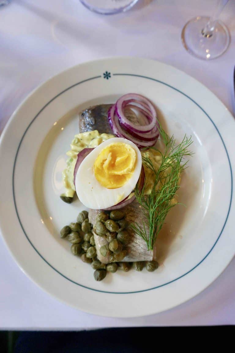 Weekend guide to Copenhagen: a plate of vegetables and egg.