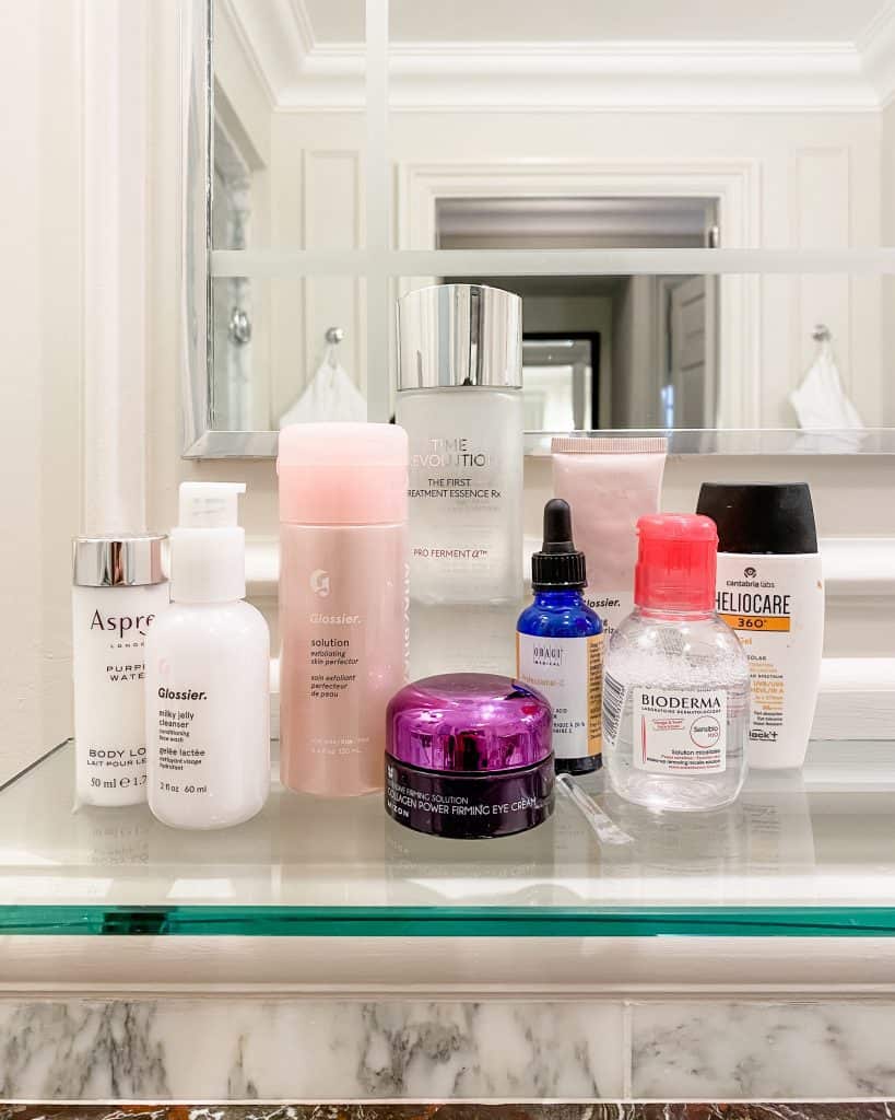 A luxurious skincare counter at Four Seasons Hampshire offering Wild Carrot products according to a hotel review.
