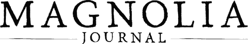 The image shows the logo for Magnolia Journal, with “MAGNOLIA” in large uppercase letters and “JOURNAL” in smaller uppercase letters beneath it.